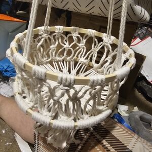 Ivory Macrame plant hanger